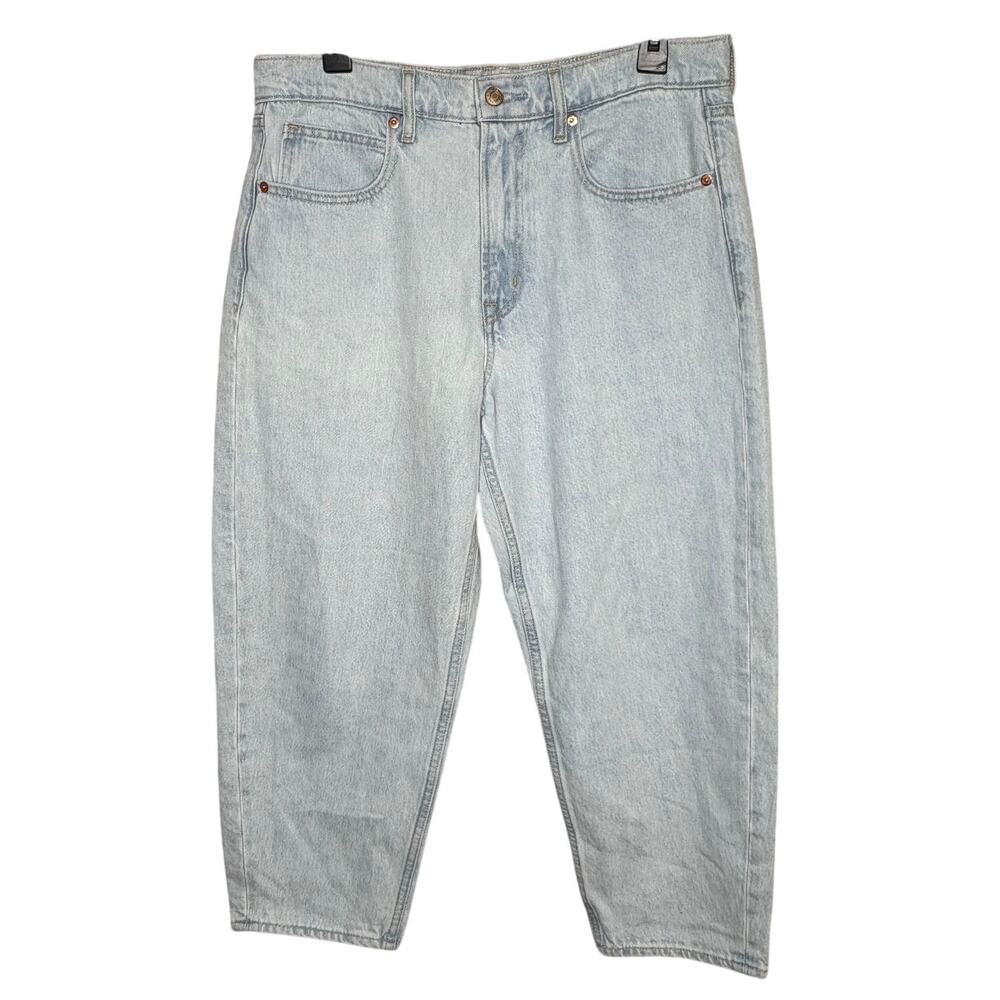 Gap Light Wash High Rise Barrel 100% Cotton Trendy Jeans Size 30/10 Petite
